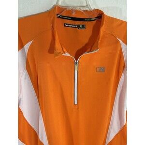 Nishiki Men 1/4 Zip Cycling Orange Reflect Breathable High Visibility XL Long SL